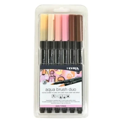 Afbeelding van LYRA Viltstiften, set huidtinten, verschillende kleuren, 6 stuks (1 stuk)