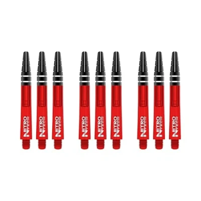 Afbeelding van RED DRAGON Nitrotech Tussenliggend Rood Dartschachten 3 sets per pakket (9 stengels in totaal)