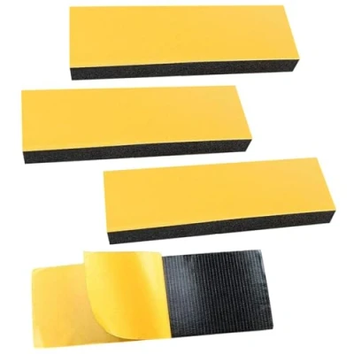 Afbeelding van 4 stuks garagewandbeschermers, 30 x 10 3 cm, zelfklevend schuim, garagewandbescherming, voor autodeuren, garage en carport (zwart)