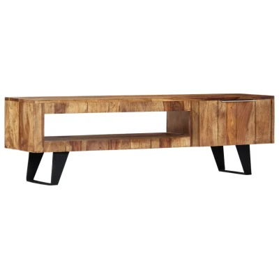 Afbeelding van Tv meubel 140x30x40 massief sheeshamhout