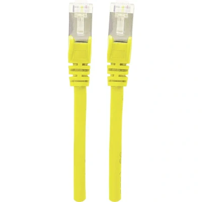 Afbeelding van Intellinet 350501 RJ45 Netwerkkabel, patchkabel CAT 6A S/FTP 3.00 m Geel Folie afscherming, Afscherming gevlochten, Halogeenvrij 1 stuk(s)