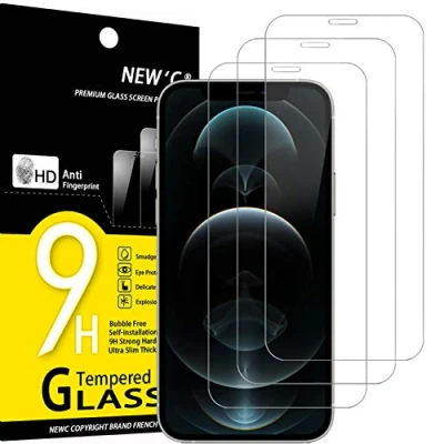 Afbeelding van NEW&#039;C 3 Stuks, Screen Protector voor IPhone 12 Pro Max (6.7&quot;), Gehard Glass Schermbeschermer Film 0.33 mm ultra transparant, resistent, anti kras, vingerafdrukken