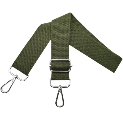 Afbeelding van Vervangende schoudertasriemen, verstelbare tasriem, breedte 3,9 cm, met zilverkleurige karabijnhaak, draagriem voor dameshandtassen, groen, Q6