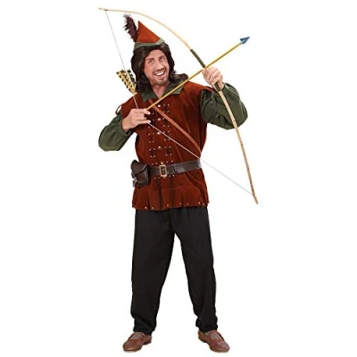 Afbeelding van Widmann Robin Hood Kostuum Middeleeuws Of The Man Groen, Bruin Large Carnavalskleding Verkleedkleding