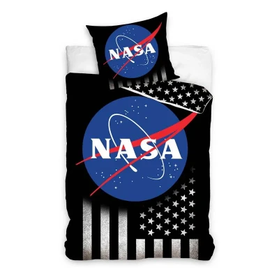 Afbeelding van NASA Dekbedovertrek Stars &amp; Stripes Eenpersoons 140 x 200 cm Katoen
