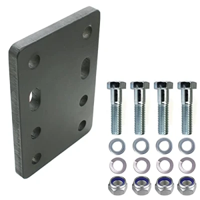 Afbeelding van Universele adapterplaat voor hoogteverstelling 4 x 90 cm van de trekhaak 2 gaten mm met AHK Bock flens (4 45 M16, Bock)