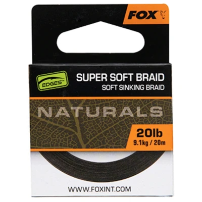 Afbeelding van Fox Edges Naturals Soft Braid Hooklength 20lb (20m) Karper onderlijn materiaal