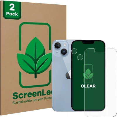 Afbeelding van ScreenLeaf Screenprotector voor Apple iPhone 14 (Voor+Camera) Duurzame schermbescherming Folie Beschermfolie transparant (2 Stuks)