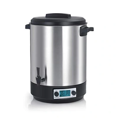 Image de Stérilisateur de bocaux électrique cuve inox avec ecran lcd, robinet et minuteur 45l 2500w Robby steri pro lcd