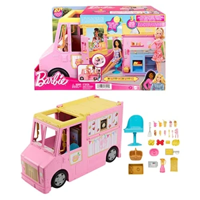 Afbeelding van Barbie Careers Limonadewagen auto Poppenvervoersmiddel