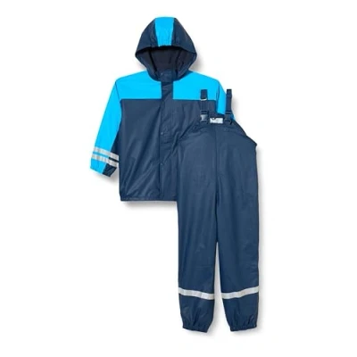 Afbeelding van Playshoes Regenpak met fleecevoering voor kinderen Navy/Blauw maat 80cm