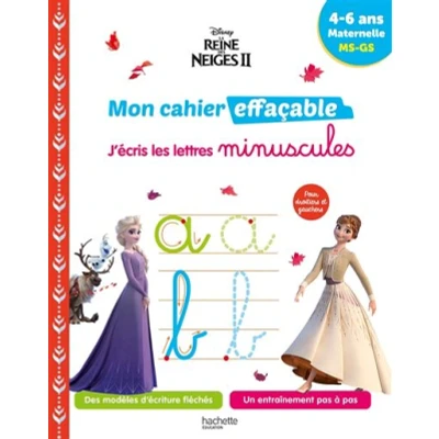 Image de Disney La Reine des neiges 2 Mon cahier effaçable J&#039;écris les lettres minuscules (4 6 ans)