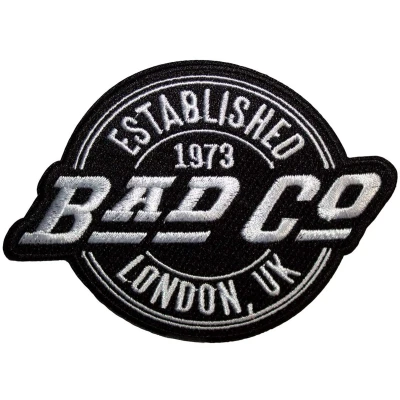 Afbeelding van Bad Company Est. 1973 Circle Logo Patch Zwart/Wit