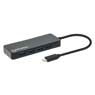 Afbeelding van Manhattan 168410 USB 3.0 hub Zwart