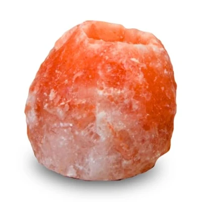Image de Bougeoir en cristal de sel himalaya rock 500g