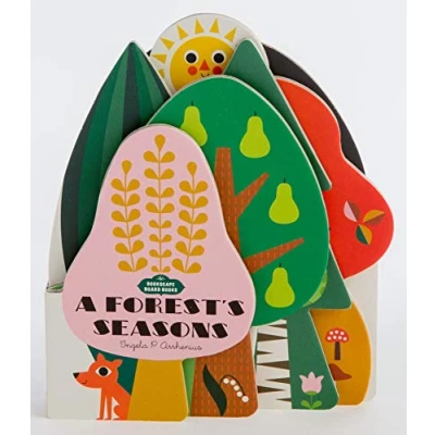 Afbeelding van Bookscape Board Books A Forest&#039;s Seasons Colorful Children&#039;s Shaped Book, Forest Landscape Toddler Book 1