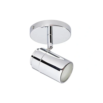 Afbeelding van Lindby Plafondlamp badkamer 1licht metaal GU10 chroom