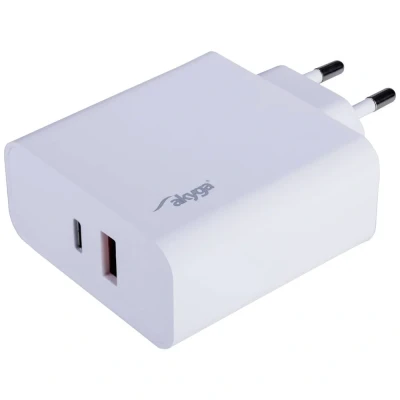 Afbeelding van Akyga AK CH 15 GSM lader USB C, A Wit