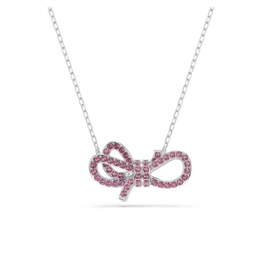 Afbeelding van Swarovski Lifelong BOW Ketting, Dames, Maat: One Size, Pink