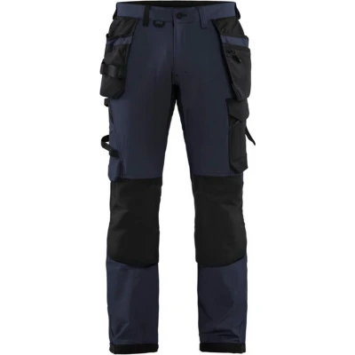 Afbeelding van Blaklader Werkbroek met 4 weg stretch 1522 1645 Donker marineblauw/Zwart C146