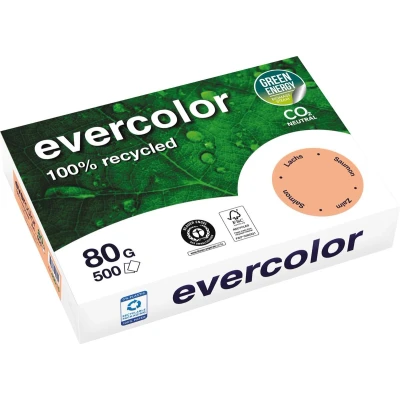 Afbeelding van Clairefontaine Evercolor, Gekleurd Gerecycleerd Papier, A4, 80 G, 500 Vel, Zalm Papier