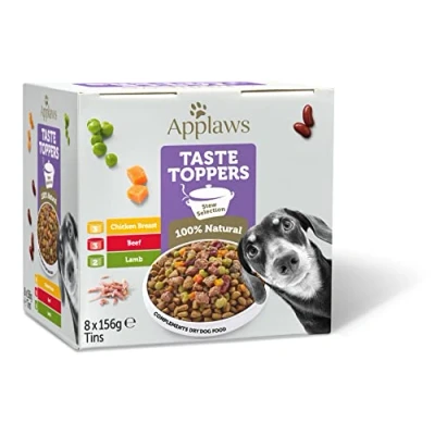 Afbeelding van Applaws Taste Toppers 8 x 156 g Probeerpakket Hondenvoer Probeerverpakking: Stoofpot mix