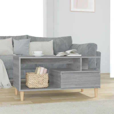 Afbeelding van Salontafel 90x49x45 cm bewerkt hout grijs sonoma