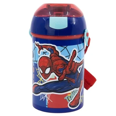 Afbeelding van HERBRUIKBARE ROBOT POP UP FLES MET KANNUCE, CORRA Y STARTER VAN 450 ML SPIDERMAN MOB RULES