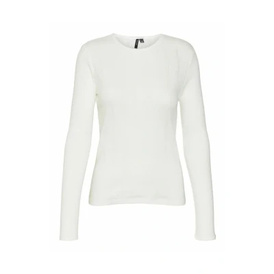 Afbeelding van VERO MODA Vmlisa Ls Top Jrs Noos T shirt met lange mouwen voor dames, Sneeuwwitje