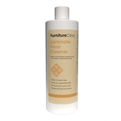 Afbeelding van Laminaat Vloer Reiniger (500ml is goed Voor 5 liter) Furniture Clinic Supergeconcentreerd en Sneldrogend Met een Fris Linnenaroma Alle Soorten Laminaatvloeren Laminate Floor Cleaner Dilutes to Make Litres For All floors