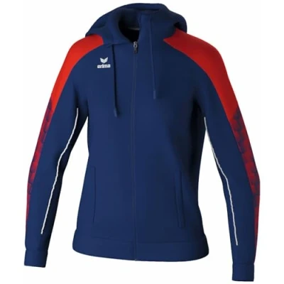 Afbeelding van Erima Evo Star Trainingsjack Met Capuchon Dames Marine / Rood Maat: 42