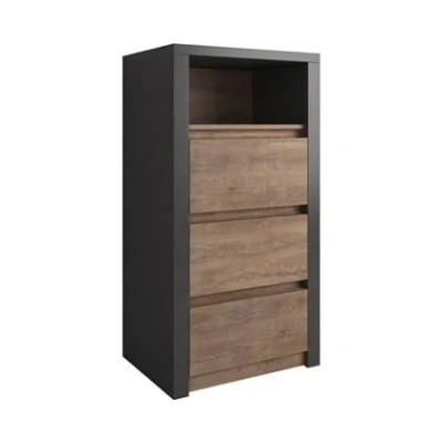 Afbeelding van Commode Monaco Eiken Grijs 50 cm