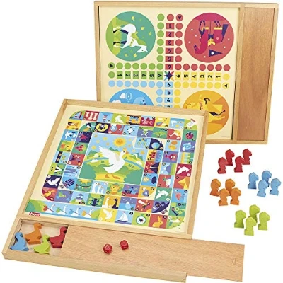 Afbeelding van Bordspel Jeujura Game of goose and small horses