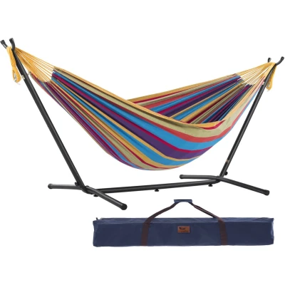 Afbeelding van Vivere Dubbele Hangmat met Standaard Tropical