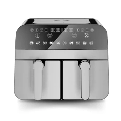 Afbeelding van Comfy Nest Dubbele Airfryer XXL CN AFD45NS 2400W Duo 9L Zwart/Zilver