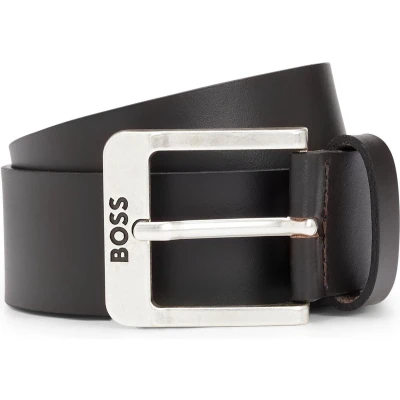 Afbeelding van BOSS Jemio Riem, Heren, Maat: 105, Dark brown