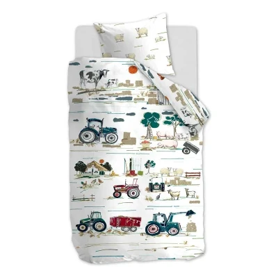 Afbeelding van Beddinghouse Kids Boerenleven Flanel Dekbedovertrek Eenpersoons 140x200/220 cm Multi kleur