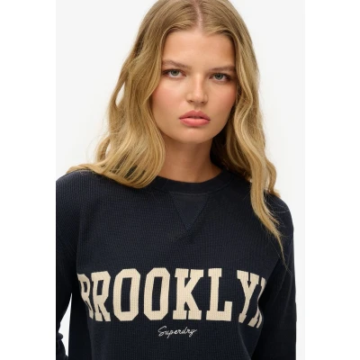 Afbeelding van Superdry Athletic Essential LONG Sleeve Trui, Dames, Maat: 36, Eclipse navy