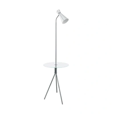 Afbeelding van EGLO Policara Staande lamp E27 Staal;Glas Wit:Grijs