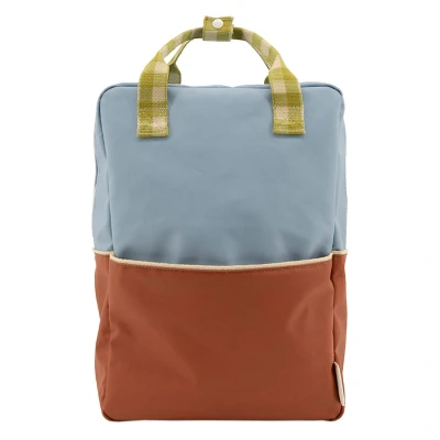 Afbeelding van Sticky Lemon Colourblocking Backpack Large blueberry willow brown pear green