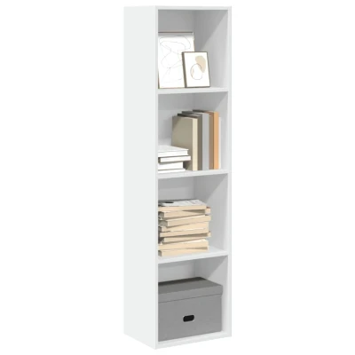 Afbeelding van Boekenkast 40x30x152 cm bewerkt hout wit