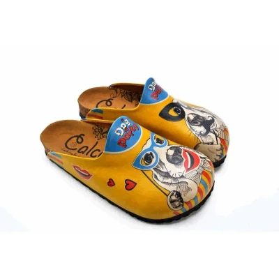 Afbeelding van Goby Dog Party Dames Clogs Vegan Handgemaakt Maat 38
