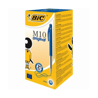 Image de Stylo Bille Bic M10 Clic Medium Rétractable bleu Pointe Moyenne