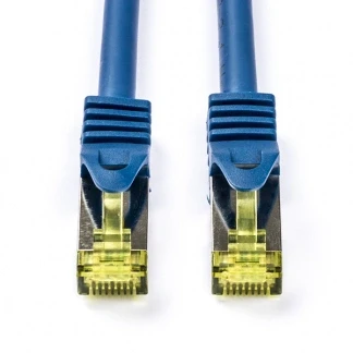 Afbeelding van Netwerkkabel Cat7 S/FTP 0.25 meter (100% koper, LSZH, Blauw)