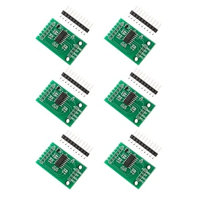 Afbeelding van HALJIA Gewichtsdruksensormodule, ADN1903056, 24 bit Precision HX711, 2 kanaals laadcel compatibel met Arduino, opbouwmontage, 6 stuks inbegrepen