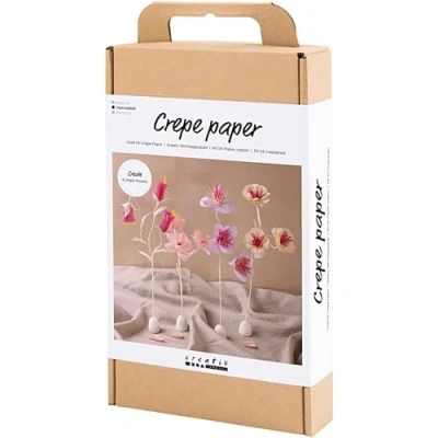Afbeelding van Creativ Company Hobbyset Crêpepapier Bloemen Pastel