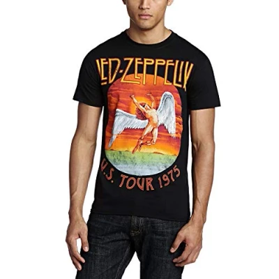 Afbeelding van Led Zeppelin USA Tour &#039;75. Heren T shirt M Zwart