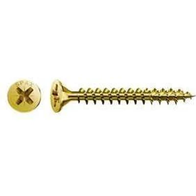 Afbeelding van Spax spaanplaatschroef 5 x 60 mm PK PZ verzinkt geel gepassiveerd 100 stuks