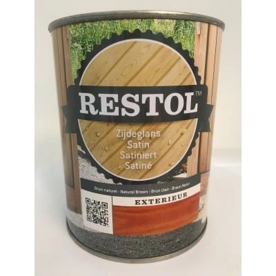Afbeelding van Restol Houtolie Zijdeglans Bruin 1 liter