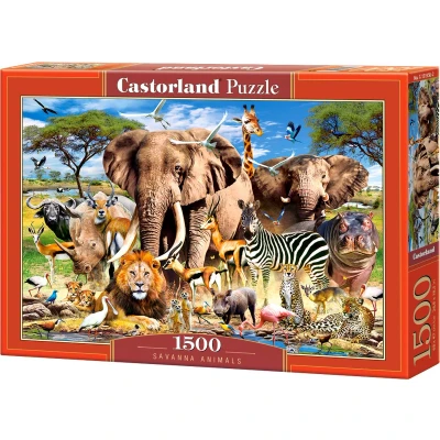 Afbeelding van Castorland Savanna Animals 1500 stukjes